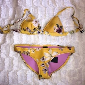 NEW Triangl Yellow Floral Bikini